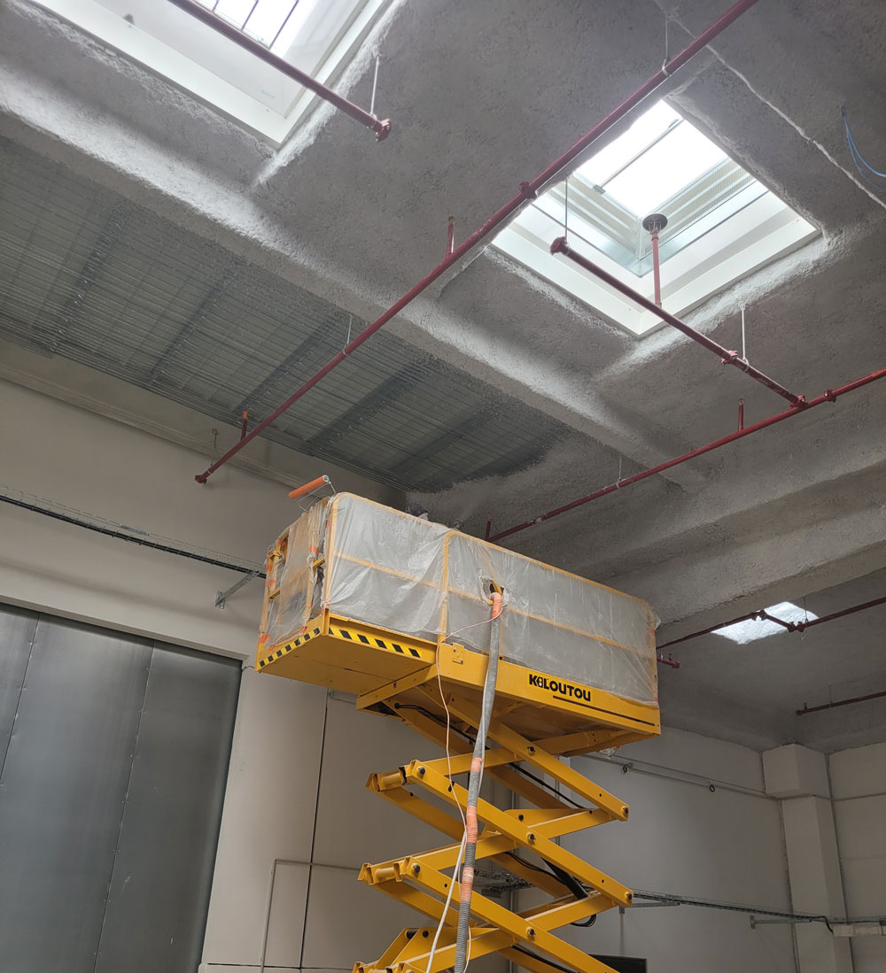 peinture intumescente sur charpente